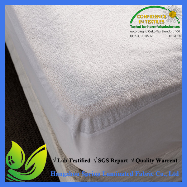 Vinyl Free Terry Cotton Features 100% Waterproof Protection Mattress Cover
