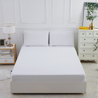 White Cotton Terry Cloth Waterproof Mattress Protector