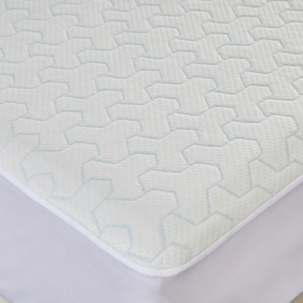 Dust Mite Antibacterial Waterproof Jacquard Breathable Air Fabric Mattress Protector 