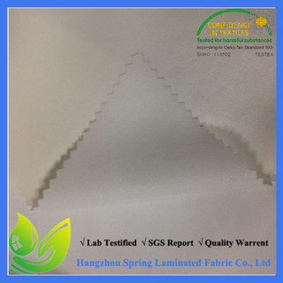 Mattress Cover Waterproof White Polyester Knitting Fabric