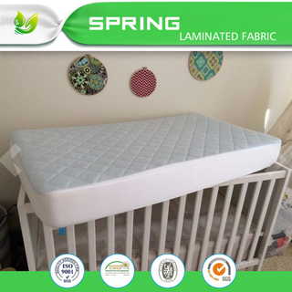 Bamboo Crib Mattress Protector, Breathable Hypoallergenic Natural Quilted Cover