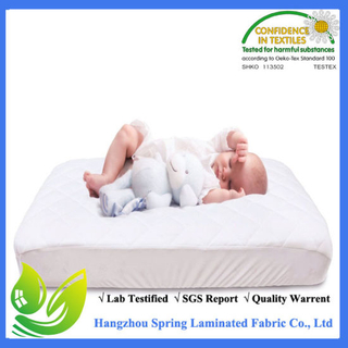 Keep Me Dry Fitted Mattress Crib Pad, Waterproof Layer, White