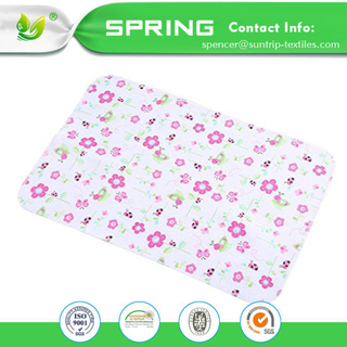 China Supplier Terry Fabric Anti-Dust Mite Bed Bug Fitted Style Baby Crib Mattress Encasement with TPU