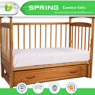 Toddler Protective Mattress Pad Cover Waterproof Fitted Crib Mattress Protector