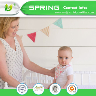 Crib Mattress Protector for Hot or Sweaty Sleepers - Waterproof Quilted Bamboo Cover