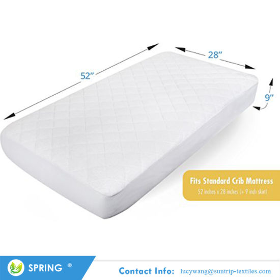 Premium Smooth Waterproof Fitted Sheet Style Crib Quilted Mattress Protector