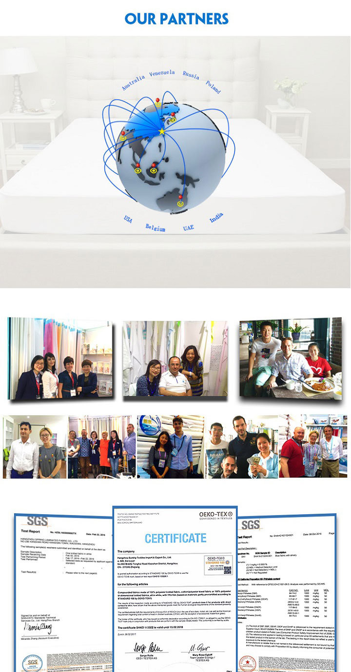 Waterproof Kinds of Terry Cloth Laminated TPU