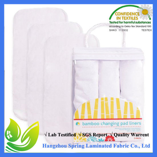 Hypoallergenic Machine Washablebamboo Changing Pad Liners for Baby