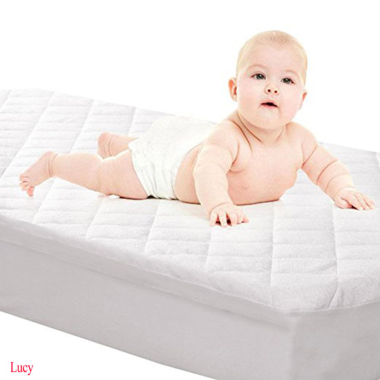 Best Selling Amazon Bamboo Fabric Sleep Well Thin Waterproof Baby Mattress Protector/Pad/Cover