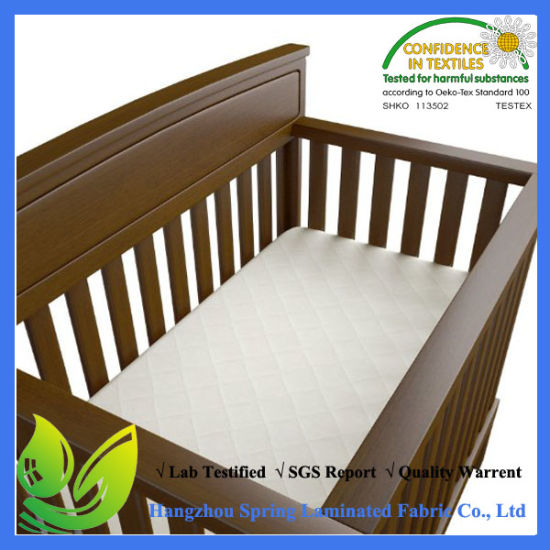 Abstract Fitted Quilted Waterproof Crib Mattress Cover