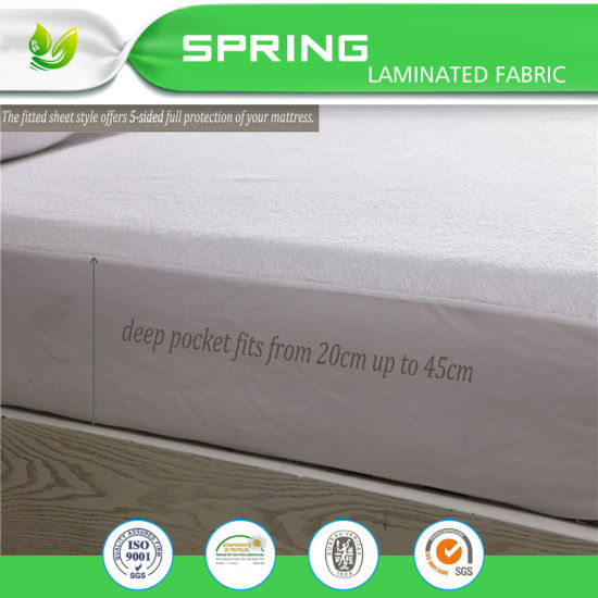 2017 New Organic Bamboo Terry Cloth Waterproof Crib Mattress Pad Cover