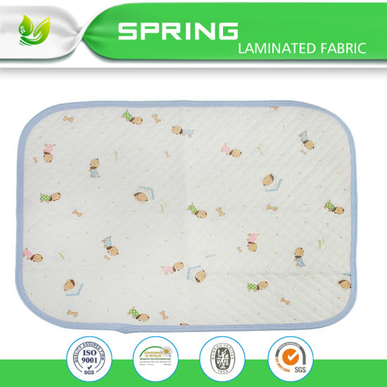 Printed Jacquard Air Layer Binding PU Coated Waterproof Breathable Baby Changing Pad