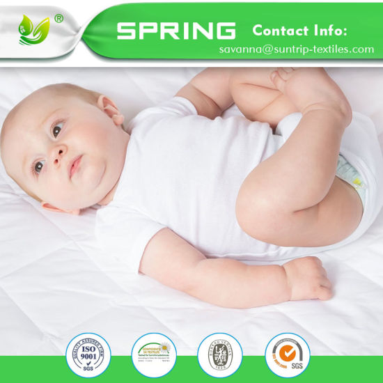 Soft Bamboo, Fitted Sheet Waterproof Crib Mattress Protector Pad Cover