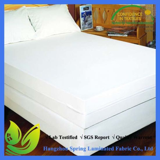 White Diamond King Size Polyester Bed Bug Quilt Waterproof Mattress Protector