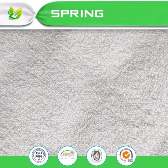 High Quality 100% Waterproof Terry Cloth Mattress Protector Fabric