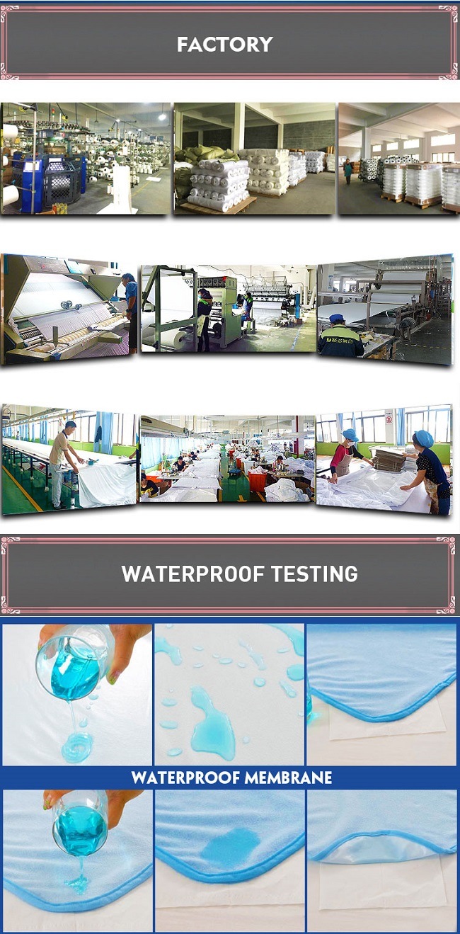 2017 High Quality Terry Mattress Protector Waterproof and Hypoallergenic Mattress Protector