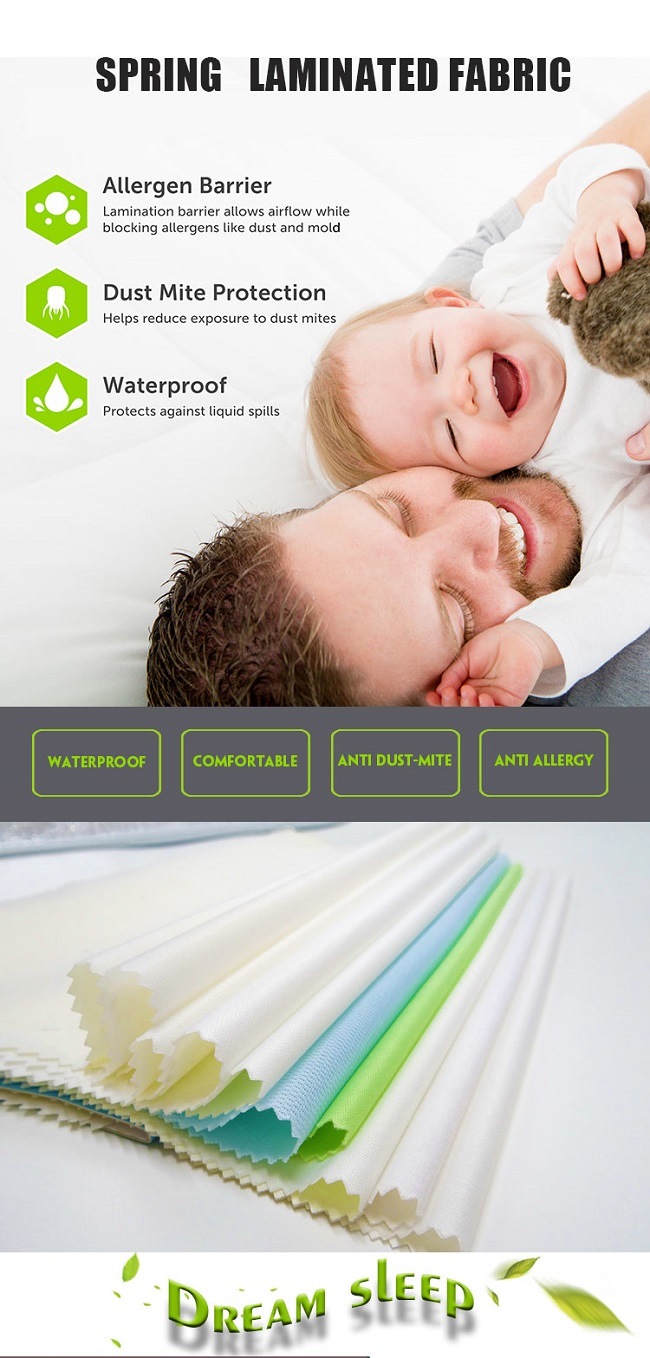 Waterproof TPU Laminated White Weft Knitting Fabric