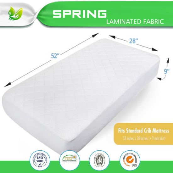 Bamboo Quilted Crib Mattress Cover Waterproof