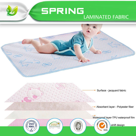 Polyester Printed Jacquard Air Layer Waterproof Soft Binding Baby Changing Pad