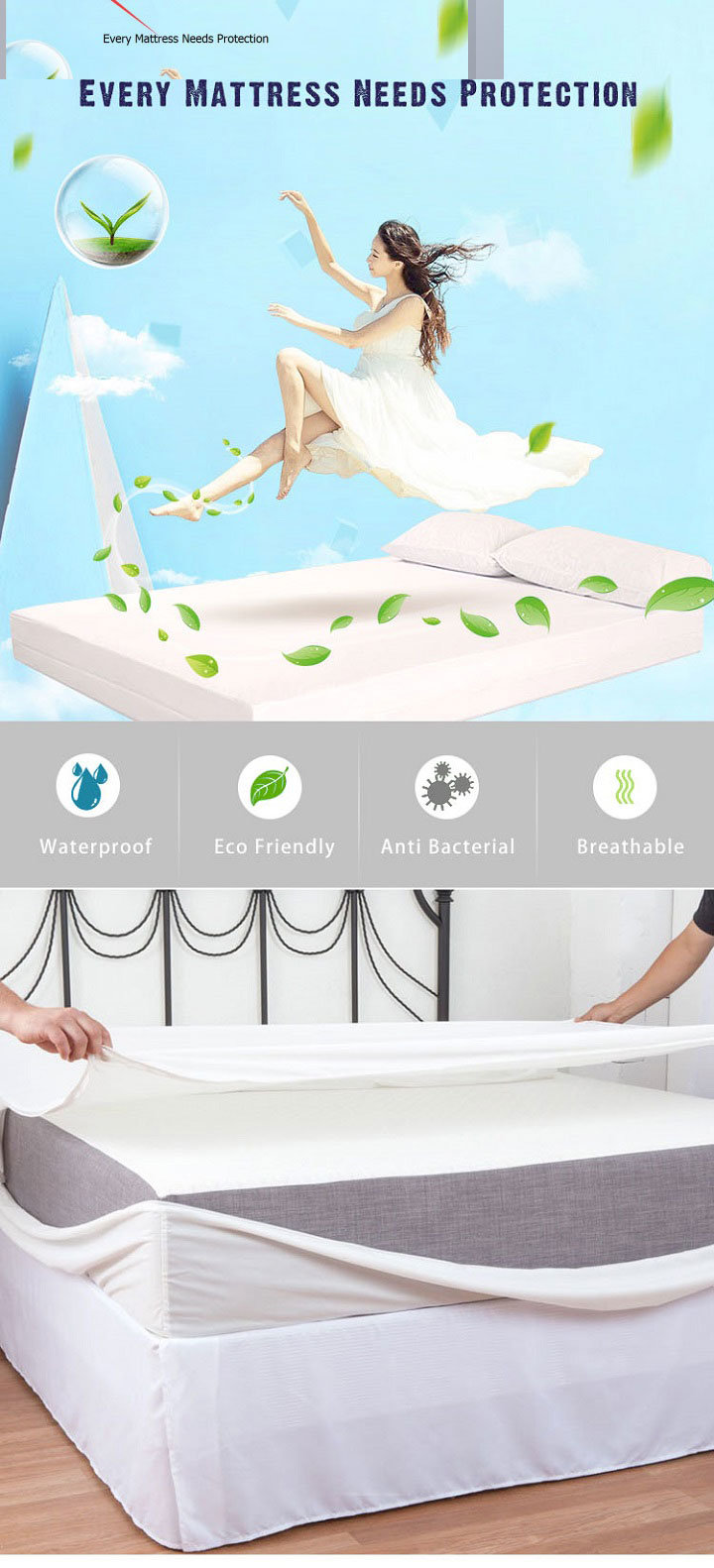  Factory Wholesale Bed Bug Waterproof Mattress Encasement