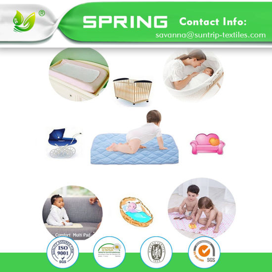 Waterproof Quilted Crib Size Toddler Bed Mattress Pad Whit