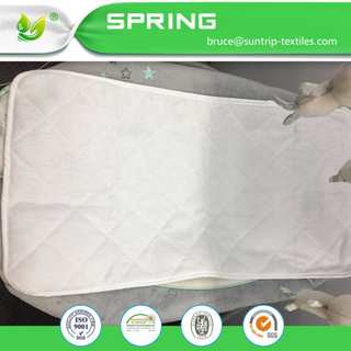 Quilted Crib Size Toddler Bed Mattress Pad Cover White Padding Waterproof