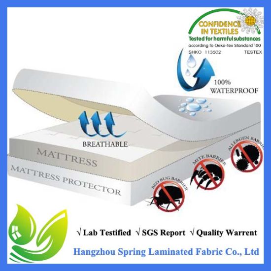 100% Cottonterry Waterproof Mattress Cover with 0.025mm TPU