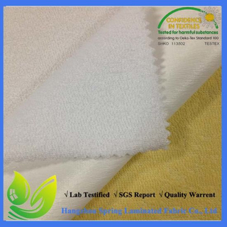 Waterproof Knit Bed Sheet Bamboo Terry Cloth Fabric