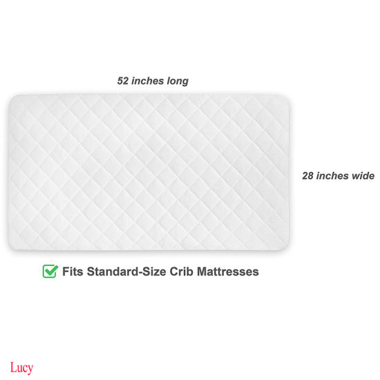 Made with Eco-Friendly Bamboo Rayon Fiber Waterproof Crib Mattress Pad Cover