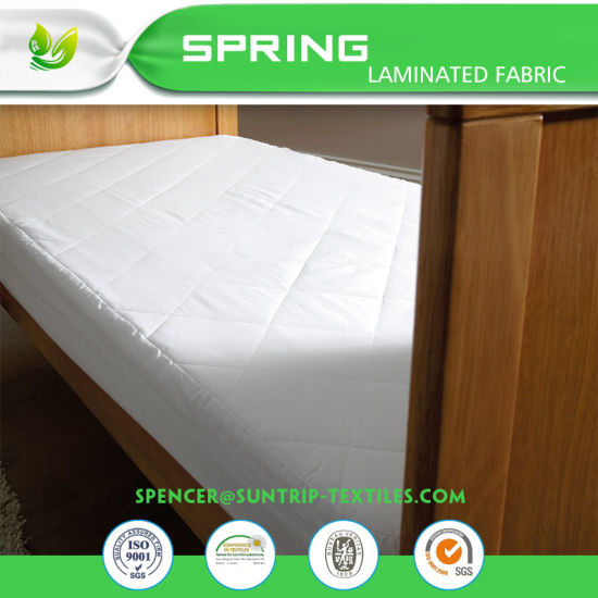 Queen Size Fabric Zippered Mattress Cover, Bed Bug Protector Hypoallergenic Cover