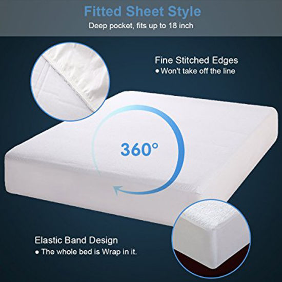 Hypoallergenic Bed Bug Proof Protection From Fluids Dust Mites Waterproof Mattress Cover