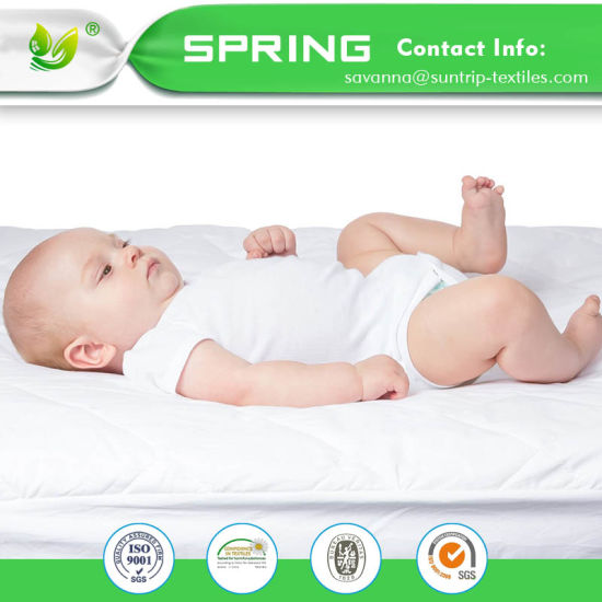 Crib Mattress Protector for Hot or Sweaty Sleepers - Waterproof Quilted Bamboo Cover