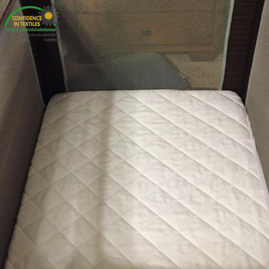 White Terry Hypoallergenic Breathable Ultra Absorbent Fitted Sheet Style Crib Mattress Cover with Zipper