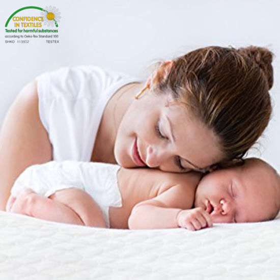 White Terry Hypoallergenic Breathable Ultra Absorbent Fitted Sheet Style Crib Mattress Cover with Zipper