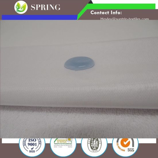 TPU Laminated White Waterproof 70%Bamboo 30%Poly Bamboo Terry Fabric