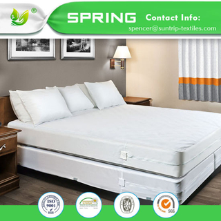 Hypoallergenic Waterproof Mattress Cover TPU Laminated Bamboo Surface Mattress Protector