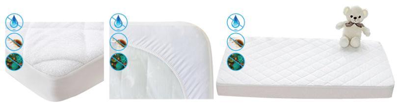 Waterproof Hypoallergenic Cover Vinyl Free Topper Quilted Crib Mattress Cover with Zipper
