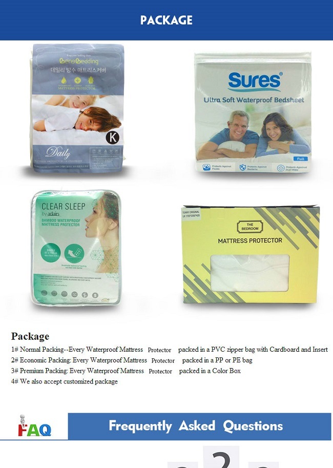 2016 Made in China 2016 New 100% Polyester Waterproof Smooth Mattress Protector Hypoallergenic