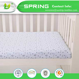 Portable Mini Crib Mattress Pad Cover White Baby Bedding Comfort Soft Gentle
