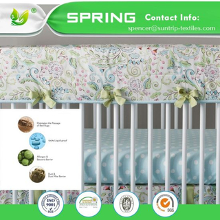 China Supplier Cotton and Polyester Anti-Dust Mite Mattress Cover Crib Mattress Encasement