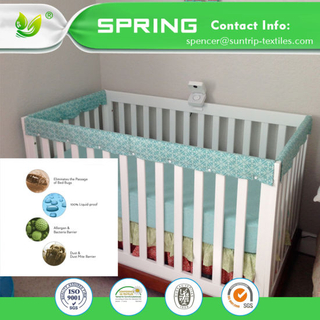 China Factory Favorable Price Cotton Waterproof 100% Bed Bug Proof Baby Crib Mattress Encasement with TPU