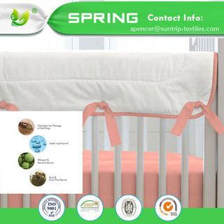China Supplier Bed Bug Vinyl Free White Waterproof 100% Baby Crib Mattress Encasement High Quality