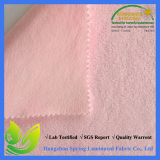 Pink Coral Fleece Super Soft Waterproof Mattress Protector Fabric, Kids Pad or Dog Home Use Waterproof Fabrics 80*80