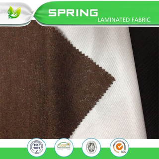 Brown Color PU Coated Waterproof Knitted Mattress Fabric