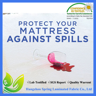 Waterproof Fabric Terry with TPU Lamination for Anti-Bed Bugs and Dust Mites