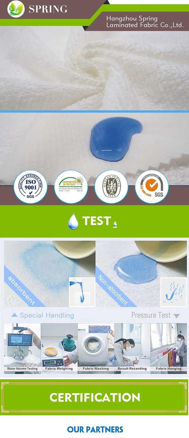 White TPU Laminated Waterproof Buy Terry Cloth Fabric