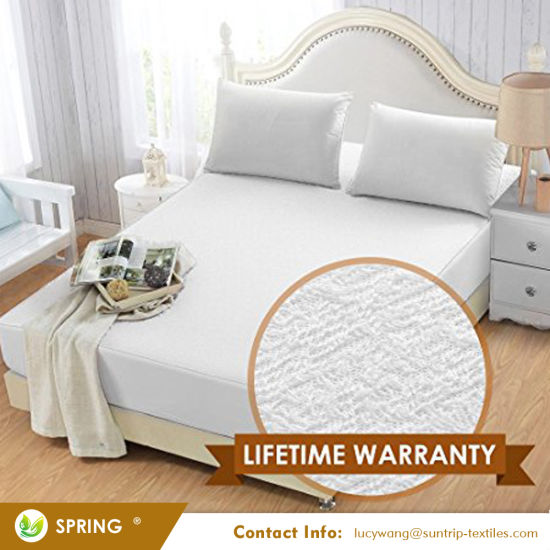 Premium Hypoallergenic, Vinyl Free, Breathable Soft Cotton Terry Surface 100% Waterproof Mattress Protector