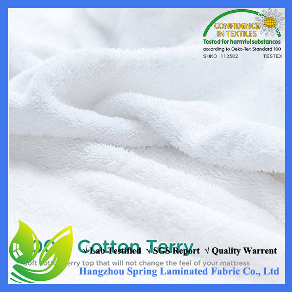 Stretchy TPU Coated High Density White Cotton Fabric