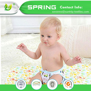 Baby Changing Pad with Soft Colorful Cotton Surface, Breathable and Absorbent Cotton Layer