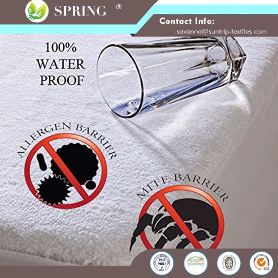 Waterproof Mattress Encasement Protector Cotton Terry Hypoallergenic Zippered Cover
